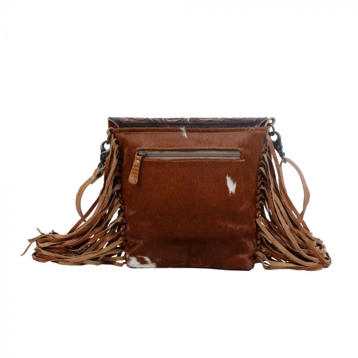 Myra Blossom Etched Leather & Hair On Bag