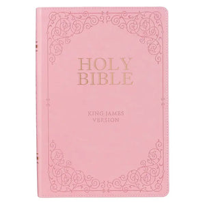 KJV Bible - Giant Print Full-Size Pink Faux Leather