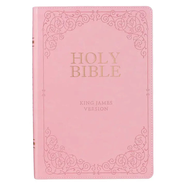 KJV Bible - Giant Print Full-Size Pink Faux Leather