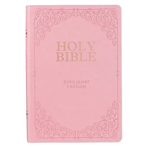 KJV Bible - Giant Print Full-Size Pink Faux Leather