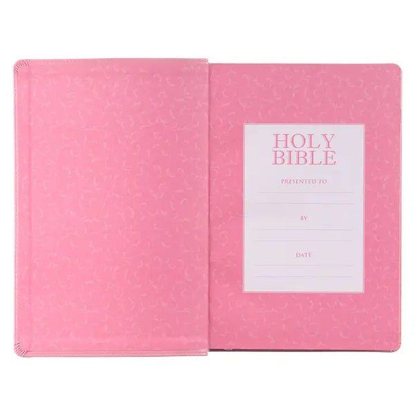 KJV Bible - Giant Print Full-Size Pink Faux Leather