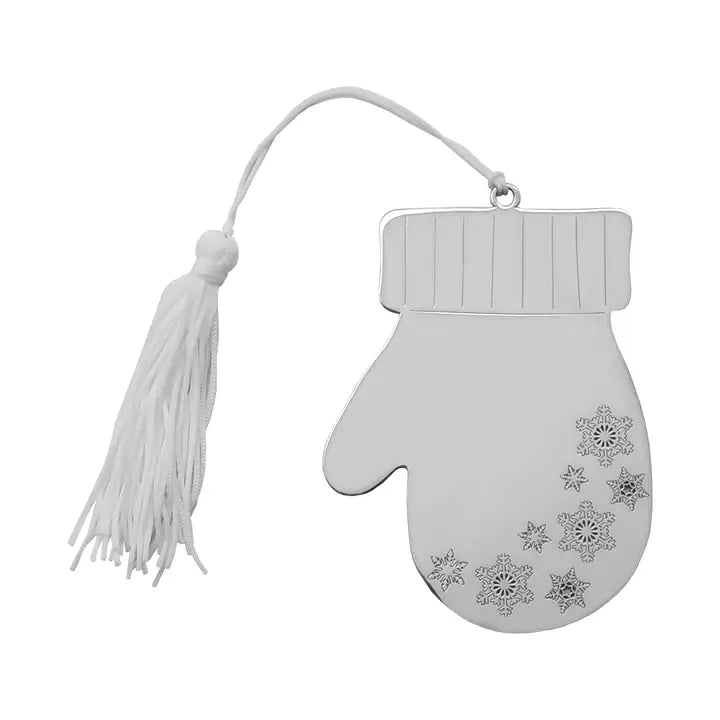 Silver Winter Mitten Ornament