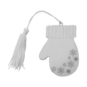 Silver Winter Mitten Ornament