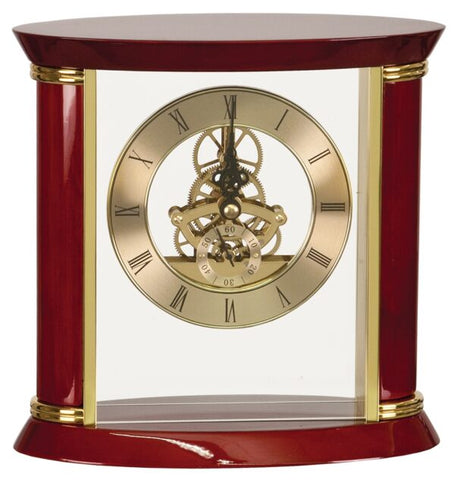 Executive Gold & Rosewood Piano Finish Clock