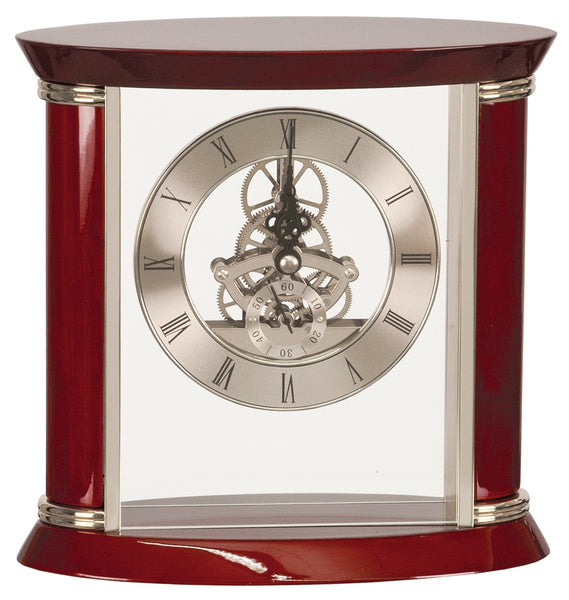 Executive Silver & Rosewood Piano Finish Clock