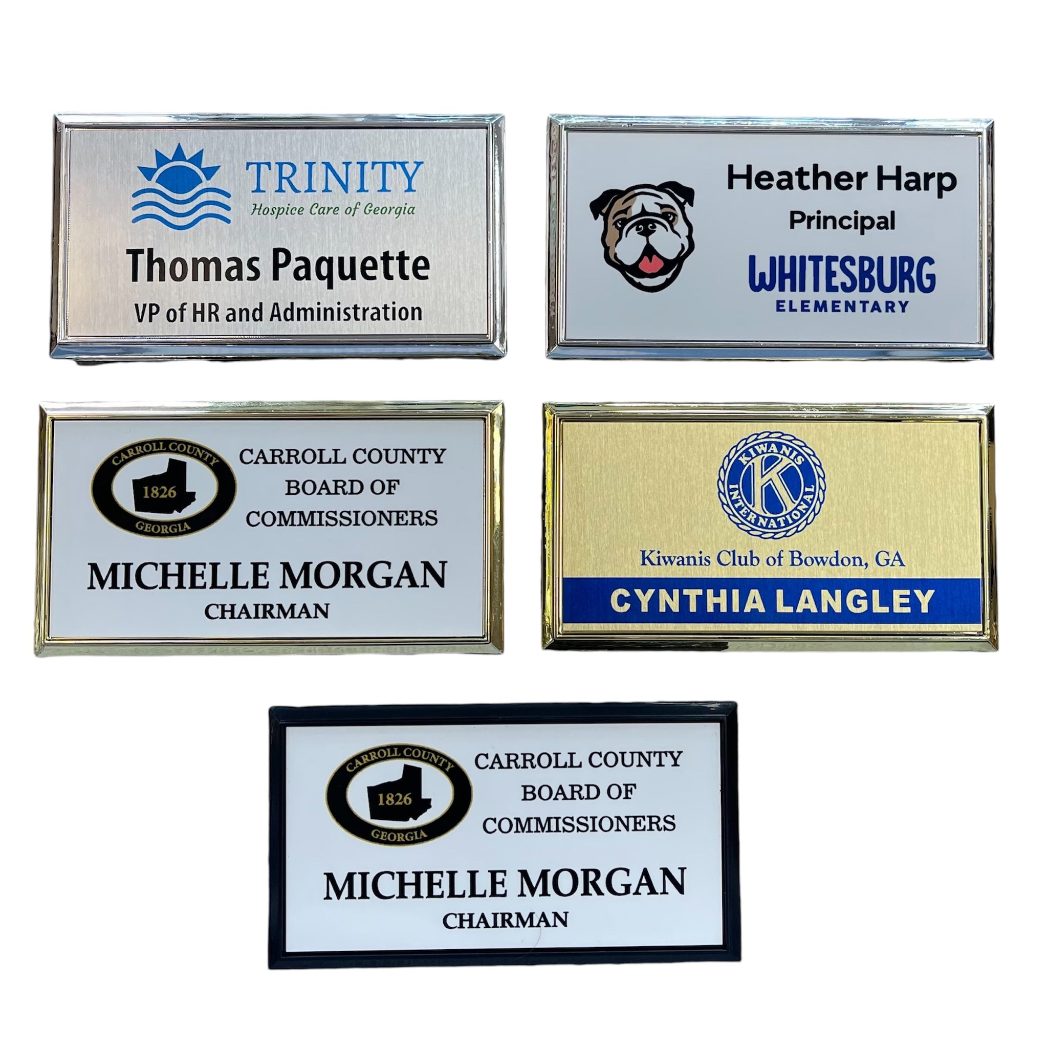 Plastic Frame |  Full Color Metal Insert Name Badges