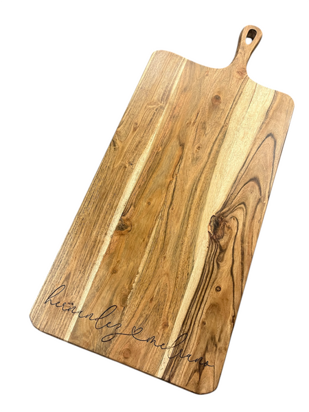 Cutting Board - Rectangle Acacia Wood w/ Handle