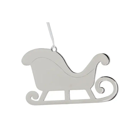 Silver Sleigh Ornament