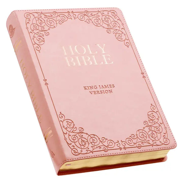 KJV Bible - Giant Print Full-Size Pink Faux Leather