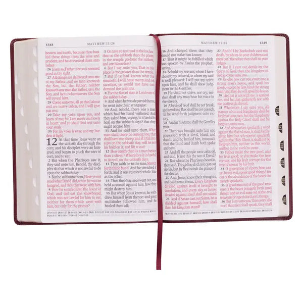 KJV Bible - Super Giant Print Burgundy Faux Leather