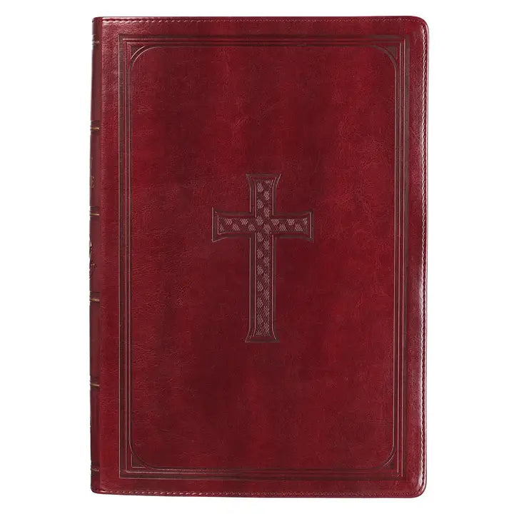 KJV Bible - Super Giant Print Burgundy Faux Leather