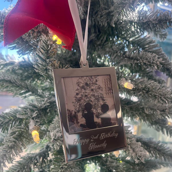 Silver Hanging Picture Frame Ornament