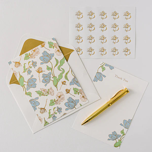 Luxury Stationary Set - Les Fleurs Thank You Cards