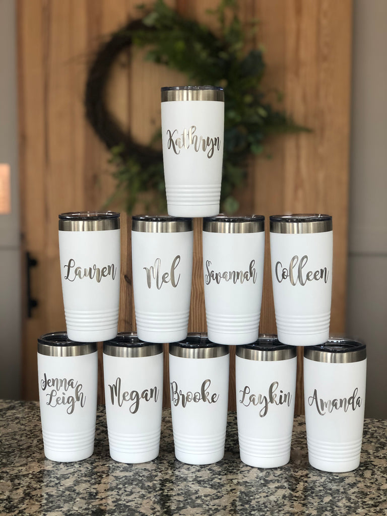 Custom Personalized Marble Hot/Cold Tumbler - 20 oz