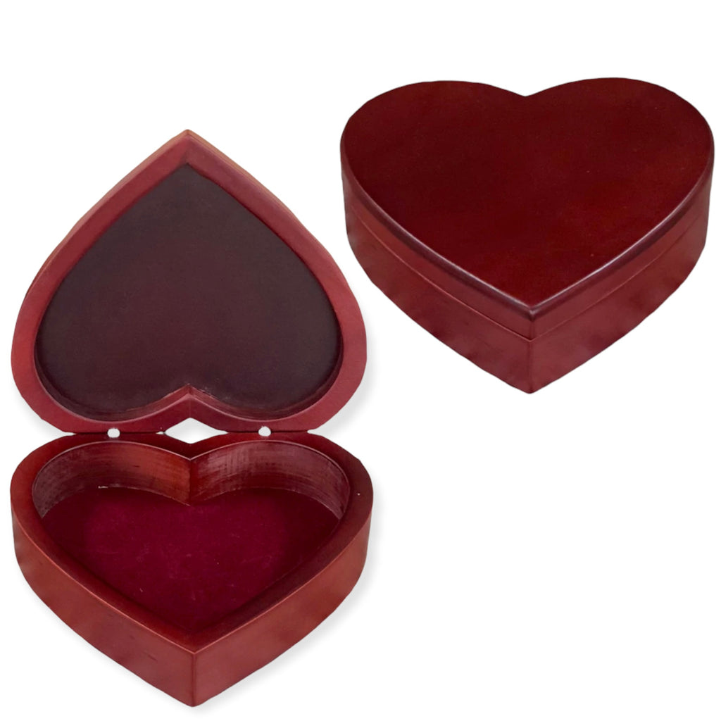 heart shaped wood boxes